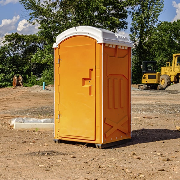 how often are the portable restrooms cleaned and serviced during a rental period in Bergoo West Virginia